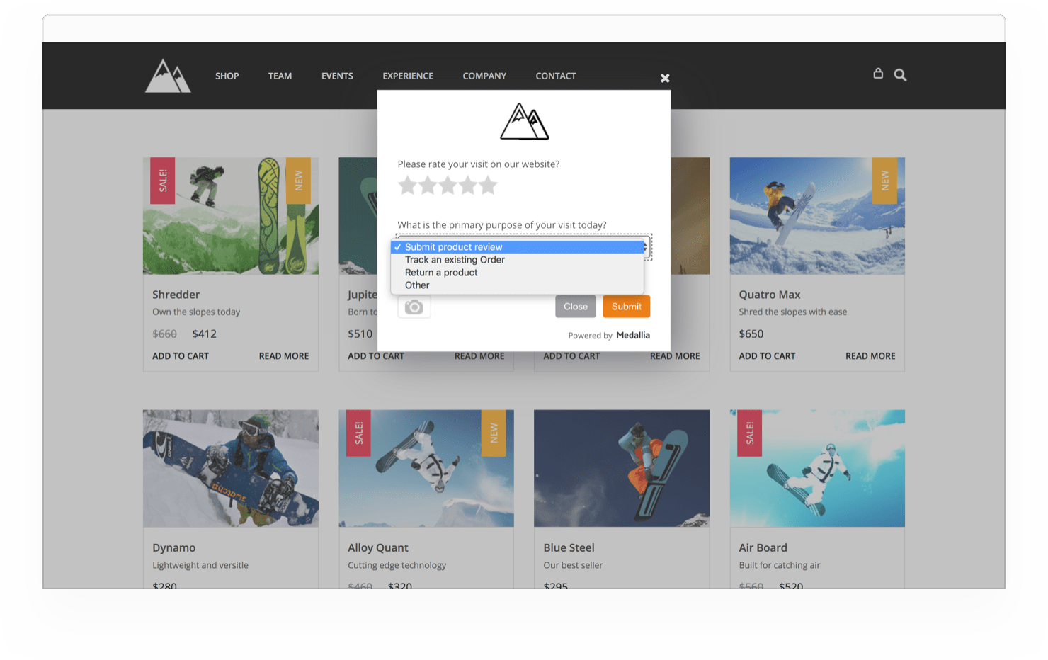 screenshot of Medallia Experience Cloud